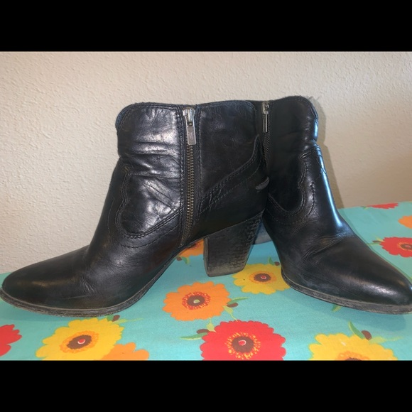 Frye Shoes - Black Frye western booties with heel.